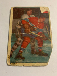 1954-55 Parkhurst Hockey Card #4 Eddie Mazur Montreal Canadiens