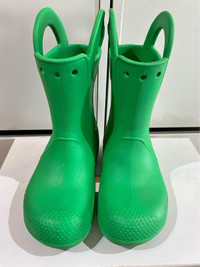 Kids Green Crocs Boots Size 13