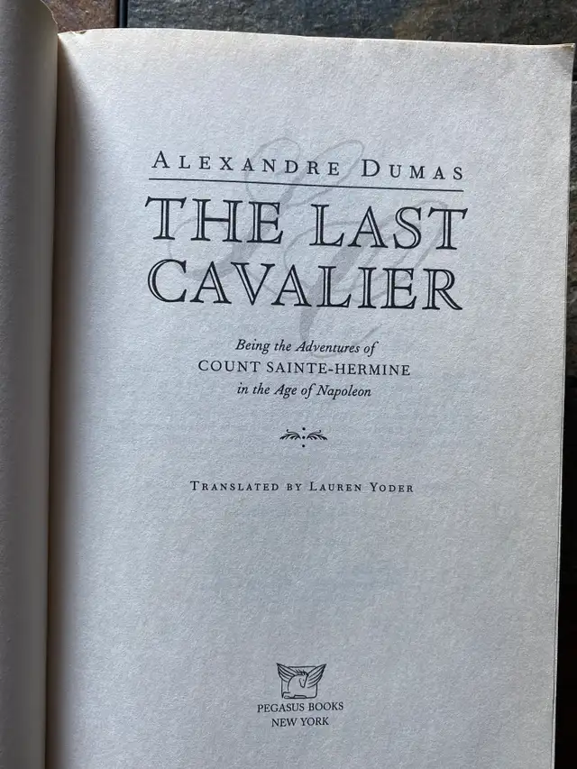 The Last Cavalier by Alexandre Dumas588731146358630402