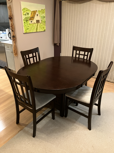 5-Piece Dining Set - 42-60" With Removeable Leaf Extension, View more