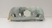 “Grizzly Greeting” original soapstone carving by Anthony Antoine