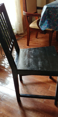 4pc black solid wood Chair $50