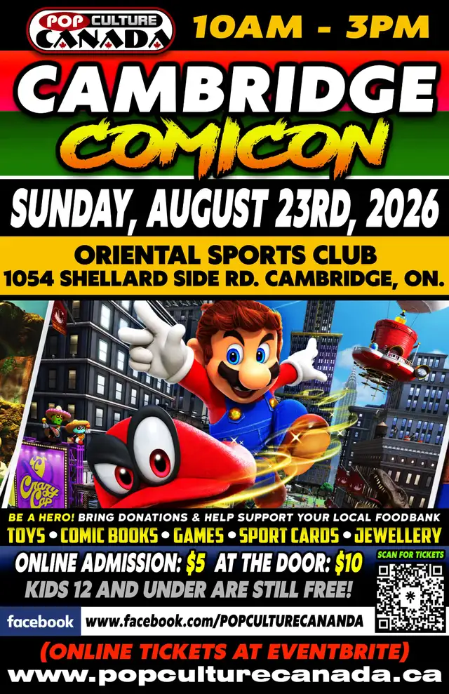CAMBRIDGE COMICON : AUGUST 23RD 2026 : COMIC CON