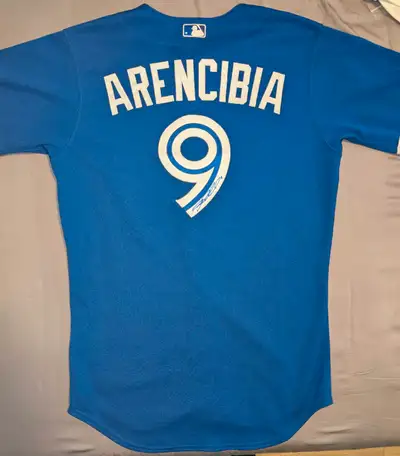 Signed Game Worn JP Arencibia TORONTO BLUE JAYS jersey, View more