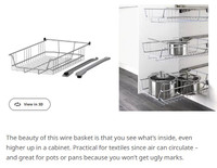 IKEA RATIONELL PULL OUT WIRE BASKET STORAGE RACKS