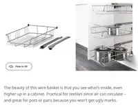 IKEA RATIONELL PULL OUT WIRE BASKET STORAGE RACKS
