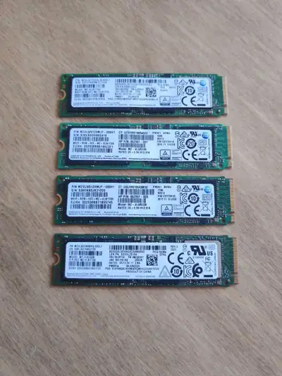 SAMSUNG NVME M.2 SSD'S 1x 1TB, 2x 512GB, 1x 256GB, View more