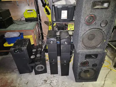 Assorted Home Audio Speakers – Subwoofers, Towers, Bookshelves, View more