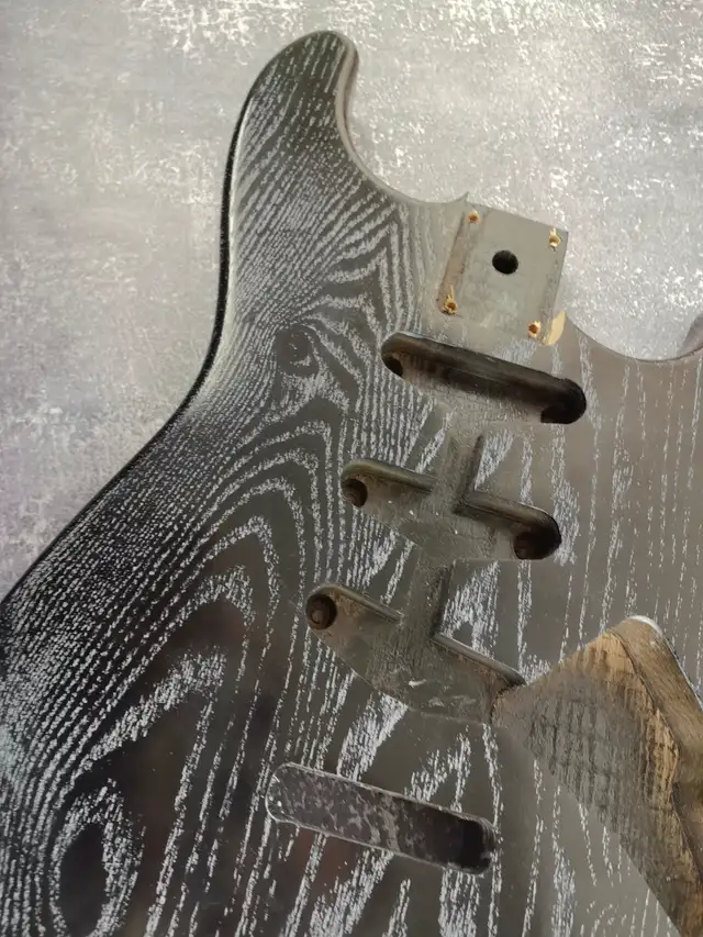 Sand Blasted Black Northern Ash S-Type Guitar Body, SSS Config in Guitars in Hamilton - Image 8