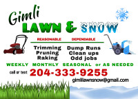Gimli Lawn & Snow - Lawn, Snow, Dump runs