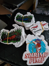 Aquarium Shrimp Stickers / Crevette Neocaridina stickers