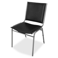 Industrial Grade Black Vinyl Stacking chairs