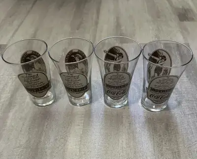Vintage Set of 4 Mother's Pizza Parlour glass cups, View more