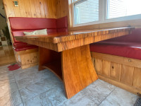 Table de cuisine avec 3 chaises en bois de rose