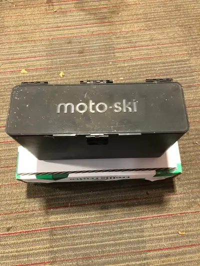 Perfect condition. New old stock. 60-70 vintage MotoSki plastic tool box.