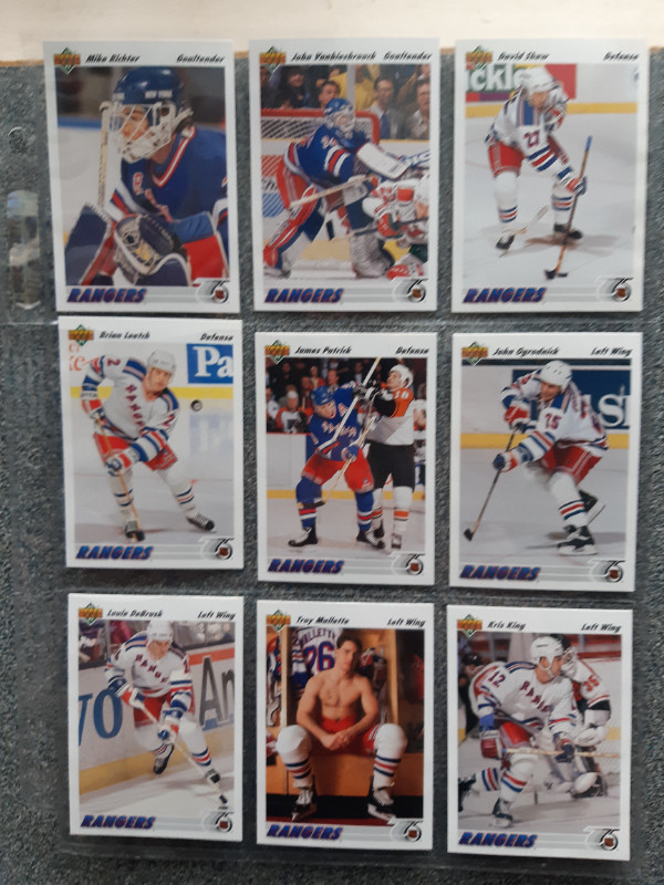 Carte de hockey Rangers de New York Upper Deck 1991-1992 dans Art et objets de collection  à Lévis - Image 2