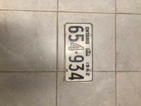 Vehicle & trailer plate from 1962