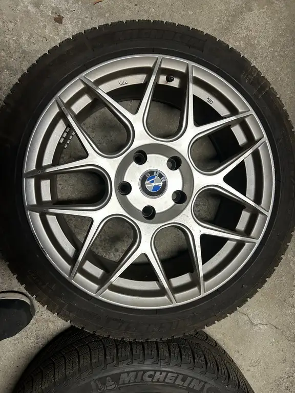 BMW RIMS 5*120MM WITH 225/45/18 MICHELIN WINTER TIRE in Tires & Rims in City of Toronto - Image 5