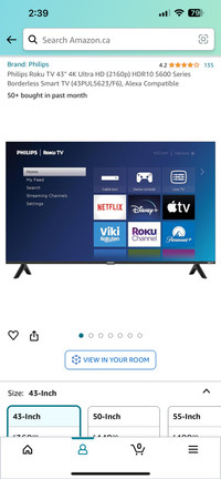 Phillips tv 42’ + stand