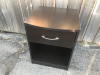 Assembled Night Stand Table With Storage Shelf & Drawer 