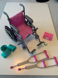 American Girl doll wheelchair and ski sets