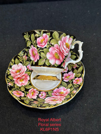 Vintage 1970s Royal Albert Flora Series - Rambler Rose tea cup &