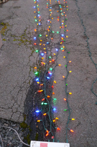 LED Colour Christmas Lights 4 strands 10M