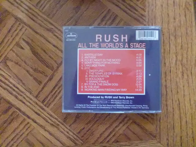 All The World’s A Stage – Rush   CD  mint   $10.0062863264834562121