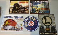 Lionel Trains Collectible Metal Signs x 5 to choose from