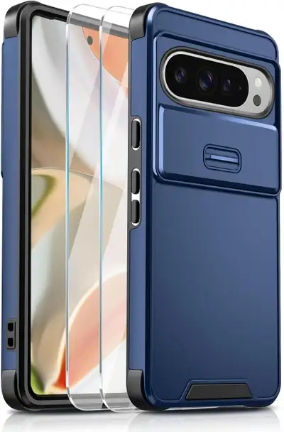 Selling a brand-new Google Pixel 9 Pro XL Case with Sliding Camera Cover + 2 Packs Screen Protector...