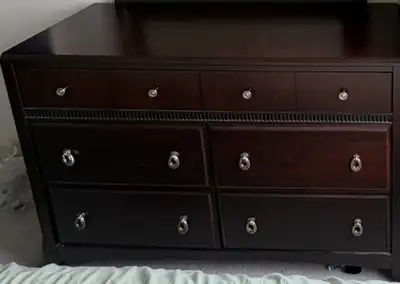 Dark Wood 6-Drawer Dresser – Great Condition, View more