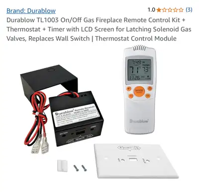 Durablow TL1003 Fireplace Remote Control Kit, View more