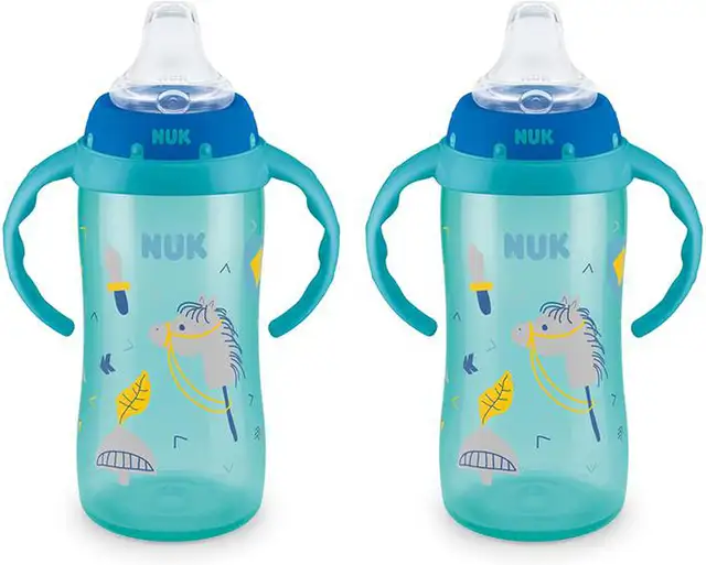 NEW -Box- fo NUK Large Learner Cup 10oz - Blue/Green - Assortme