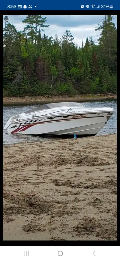 1986 wellcraft nova iii single 502 big block and bravo one drive new dart cyl heads about 25 hrs ago...
