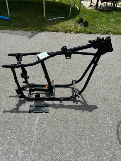 1977 Harley frame with proper HD Ontario ownership shovelhead frame Oem unmodified