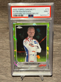 2022 Topps Chrome F1 (Chartreuse /199) - Kevin Magnussen - PSA 9
