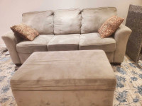 Sofa bed matching ottoman 