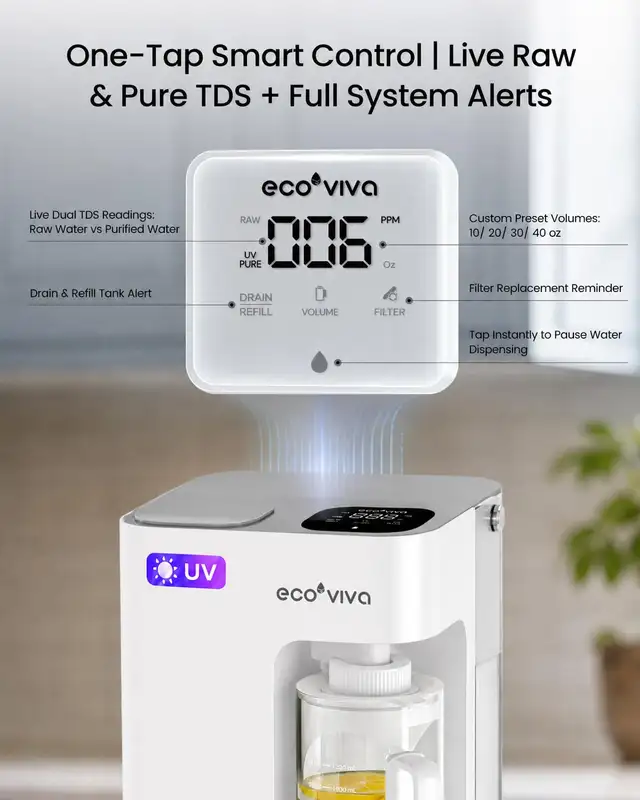 Ecoviva Mate 3 UV Countertop Reverse Osmosis Water Filter - New | Other ...