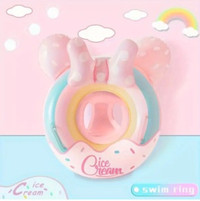 Cute Inflatable Pool Floats with Handles, Water Toys Lounge Seat