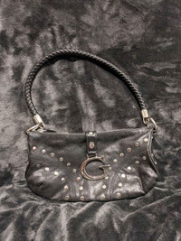Guess - Shoulder bag, small purse, black and silver