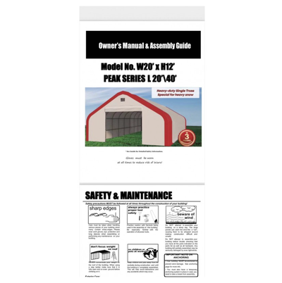 Abri de Stockage Peak 20'x40'x12' (PVC 450g), View more