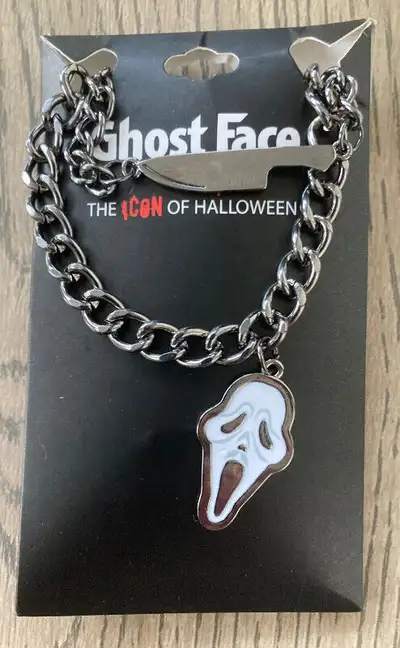 Scream Ghost Face Necklace Horror Icon Of Halloween Bioworld, View more