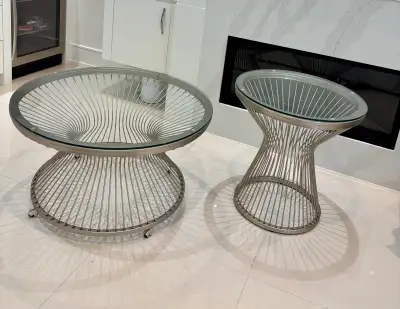 Modern Glass Coffee Table & End Table Set , View more