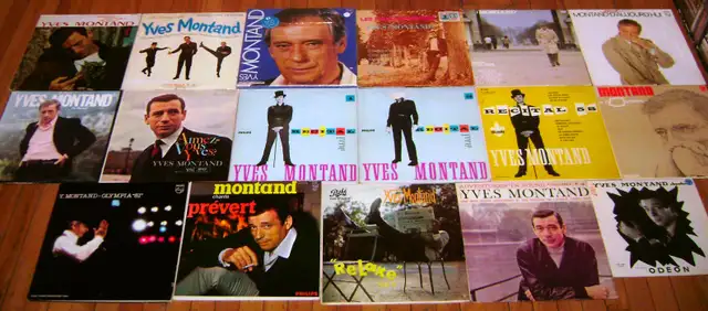 Large Collection of YVES MONTAND Vinyl Records