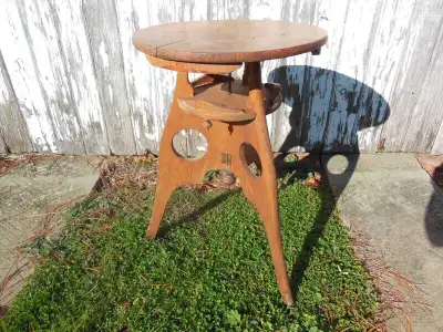 Antique Country Pine Candle or Plant Stand, View more