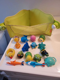 BABY BATH STORAGE AND TOYS