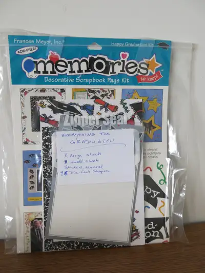SCRAPBOOKING / MEMORY BOOKS - Theme GRADUATION - assort. items, View more