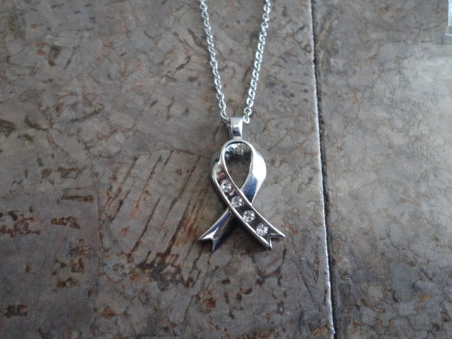 New Breast Cancer ribbon pendant necklace in Jewellery & Watches in Sudbury - Image 2