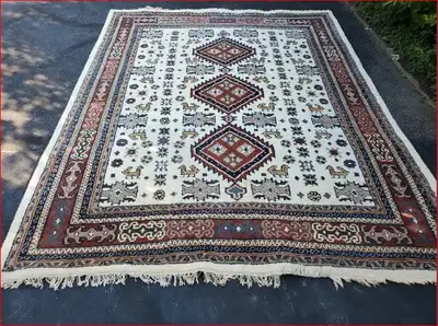 Woolen hand made oriental carpet