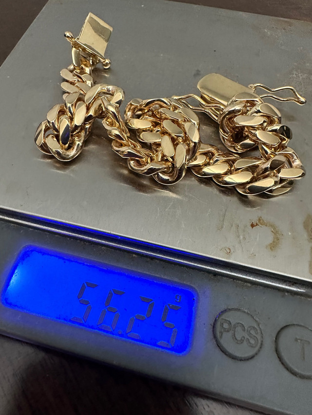 8.5” 10k SOLID Gold Miami Cuban Bracelet 56.25_gms in Jewellery & Watches in Oakville / Halton Region - Image 4